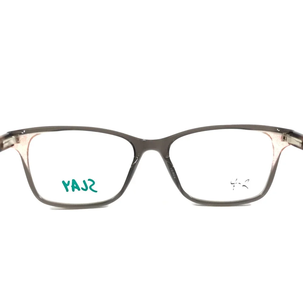 Slay Eyeglasses Frames SL002 GRY Gray Tortoise Cat Eye Full Rim 52-16-135